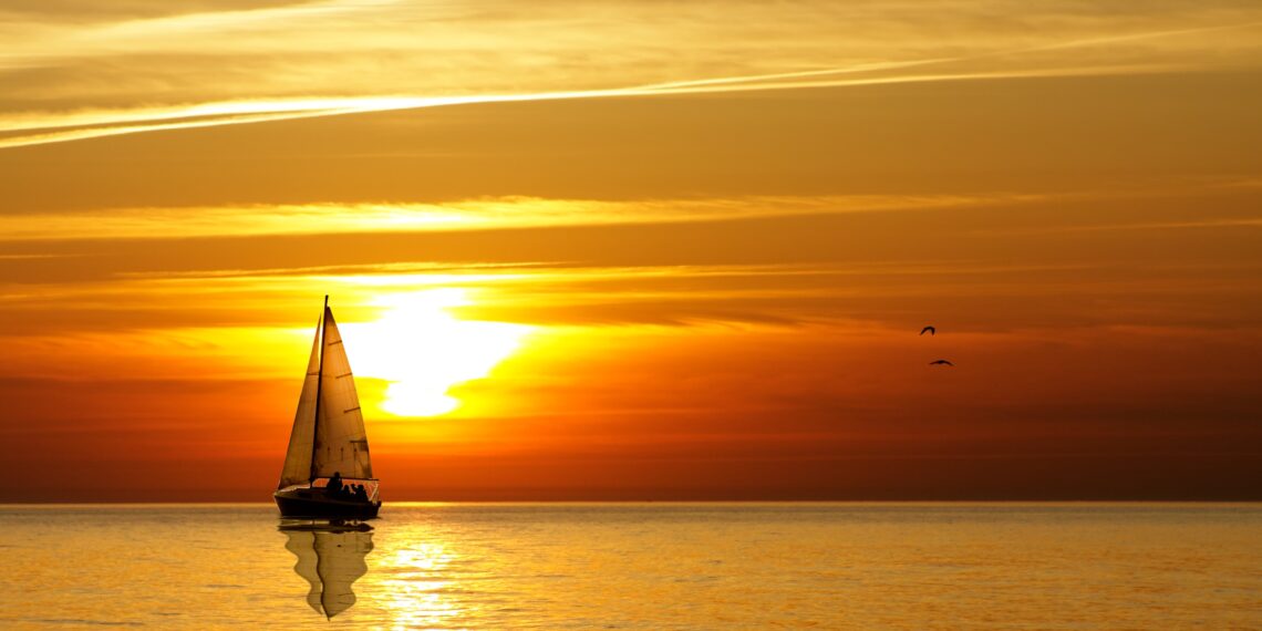 13110655 - sailing at sunset
