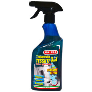 Trattamento 3in1 Tessuti con schiuma attiva prodotto Mafra Shop per pulire gli interni in alcantara dell'auto